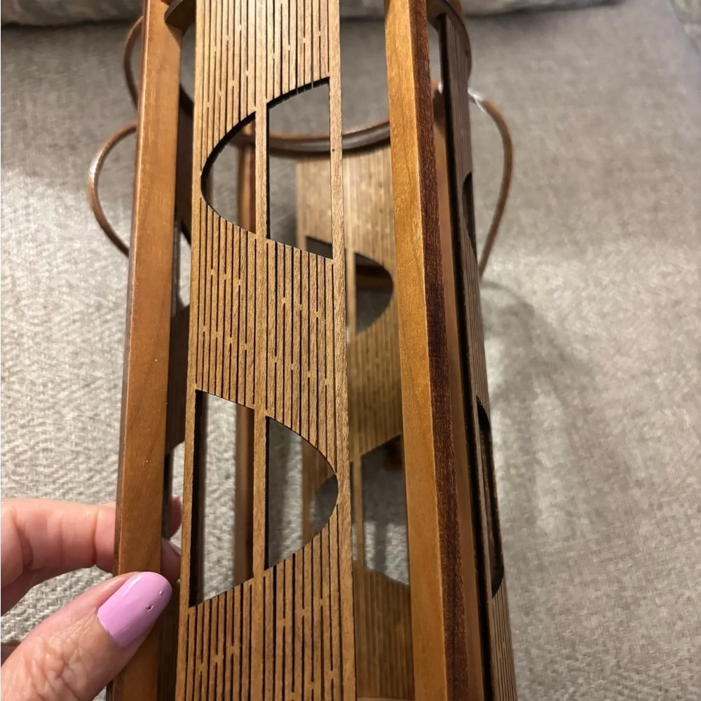 Behrens Laser Craft  Wooden Wine Bottle Holder Cherry Wood